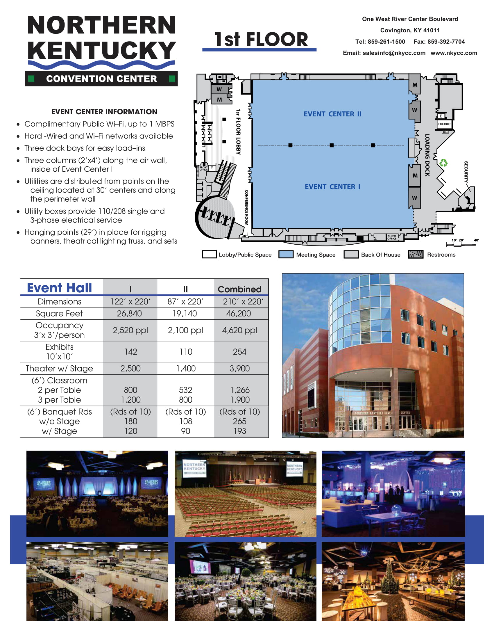 Floor Plans & Specs Northern Kentucky Convention Center